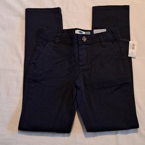 Old Navy girls size 8 slim navy blue pants, adjustable waist, NWT - Picture 2 of 8